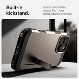Spigen iPhone 16 Pro Max -suojakuori Tough Armor MagFit Gunmetal