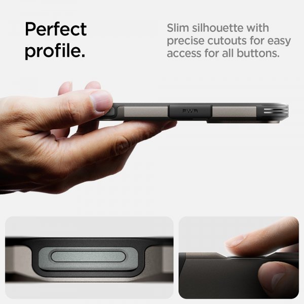Spigen iPhone 16 Pro Max -suojakuori Tough Armor MagFit Gunmetal