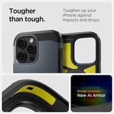 Spigen iPhone 16 Pro Max -suojakuori Tough Armor MagFit, Metal Slate