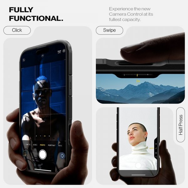 Spigen iPhone 16 Pro Max -suojakuori Tough Armor T MagFit Musta