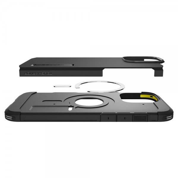 Spigen iPhone 16 Pro Max -suojakuori Tough Armor T MagFit Musta