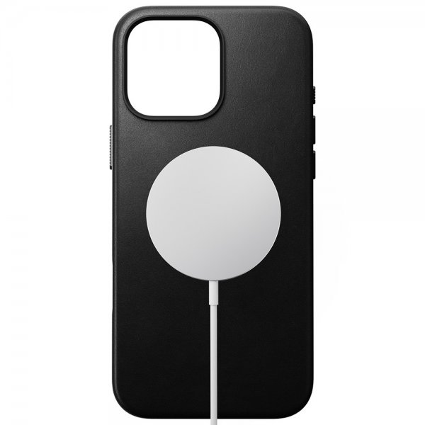 Nomad iPhone 16 Pro Max Kuori Traditional Leather Case Musta