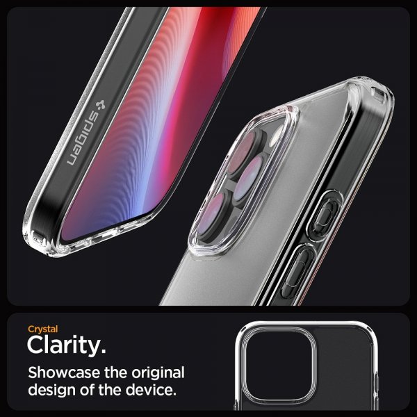 Spigen iPhone 16 Pro Max -suojakuori Ultra Hybrid Frost Clear