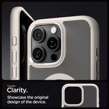 Spigen iPhone 16 Pro Max -suojakuori Ultra Hybrid MagFit Frost Natural Titanium