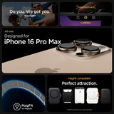 Spigen iPhone 16 Pro Max -suojakuori Ultra Hybrid MagFit Frost Natural Titanium
