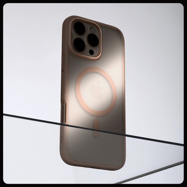 Spigen iPhone 16 Pro Max -suojakuori Ultra Hybrid MagFit Frost Rose Titanium