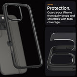Spigen iPhone 16 Pro Max -suojakuori, Ultra Hybrid, mattamusta