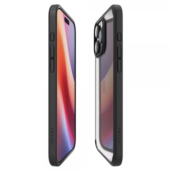 Spigen iPhone 16 Pro Max -suojakuori, Ultra Hybrid, mattamusta