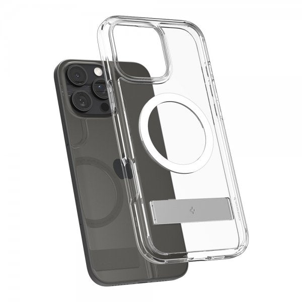Spigen iPhone 16 Pro Max -suojakuori Ultra Hybrid S MagFit Crystal Clear