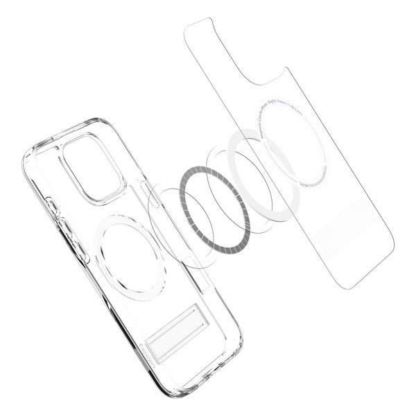 Spigen iPhone 16 Pro Max -suojakuori Ultra Hybrid S MagFit Crystal Clear