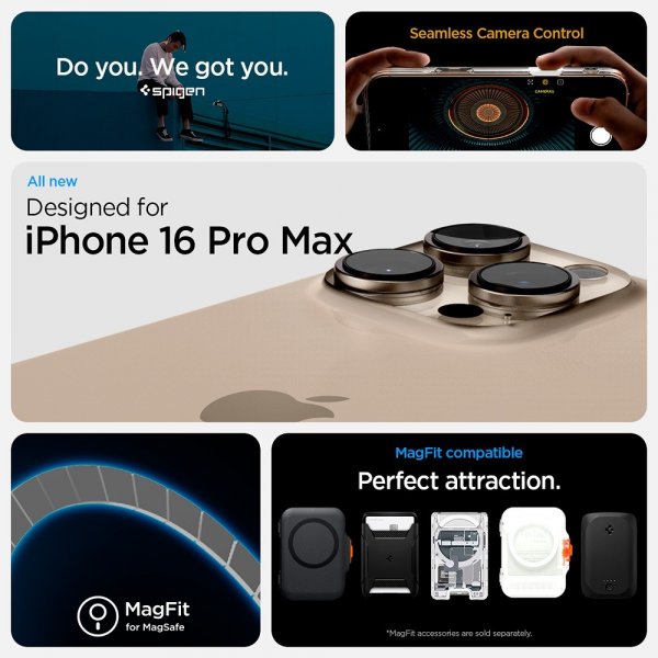 Spigen iPhone 16 Pro Max Kuori Ultra Hybrid T MagFit Clear White