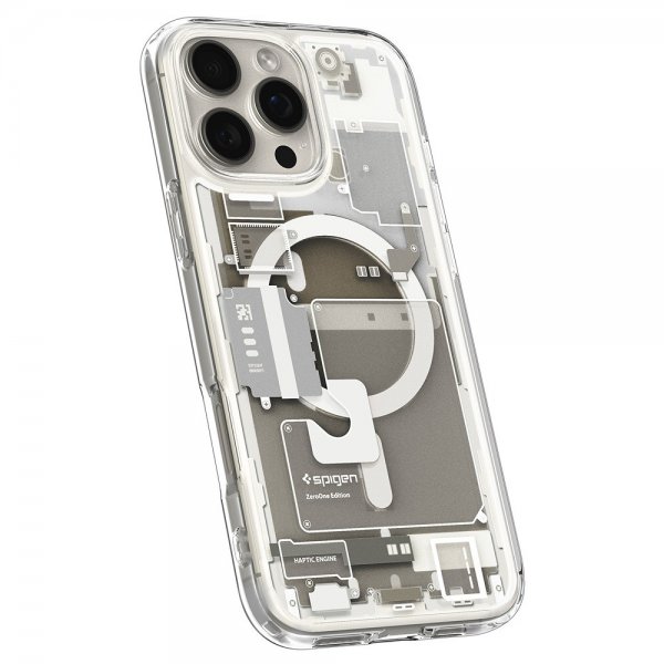 Spigen iPhone 16 Pro Max -suojakuori Ultra Hybrid Zero One MagFit Natural Titanium