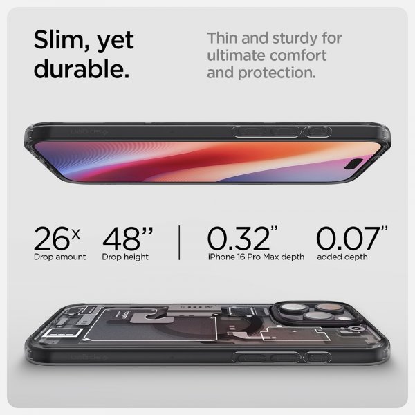 Spigen iPhone 16 Pro Max -suojakuori Ultra Hybrid Zero One MagFit, musta
