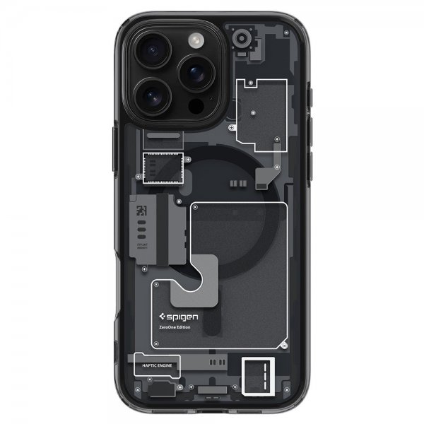 Spigen iPhone 16 Pro Max -suojakuori Ultra Hybrid Zero One MagFit, musta