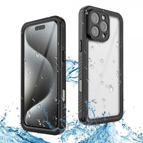 Redpepper iPhone 16 Pro Max Kuori Vedenkestävä IP68 Musta