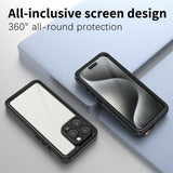 Redpepper iPhone 16 Pro Max Kuori Vedenkestävä IP68 Musta