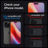 Spigen iPhone 16 Pro Max/iPhone 17 Pro Max Näytönsuoja GLAS.tR EZ Fit Privacy 2-pakkaus