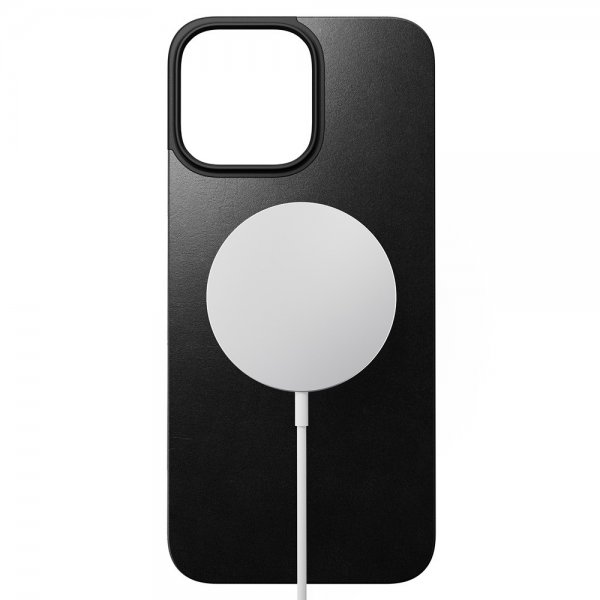 Nomad iPhone 16 Pro Max Skin Magnetic Leather Back musta