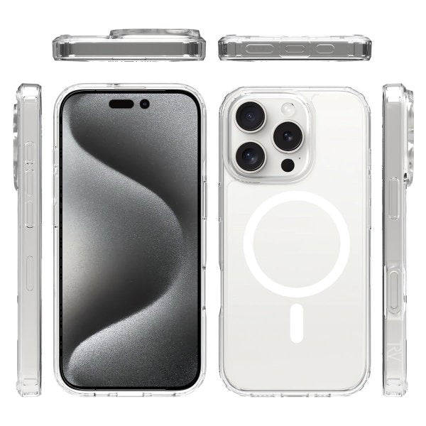 Rvelon iPhone 16 Pro Kuori TPU MagSafe Läpinäkyvä