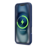 Rvelon iPhone 16 Pro Kuori Silikoni MagSafe Tumman Sininen