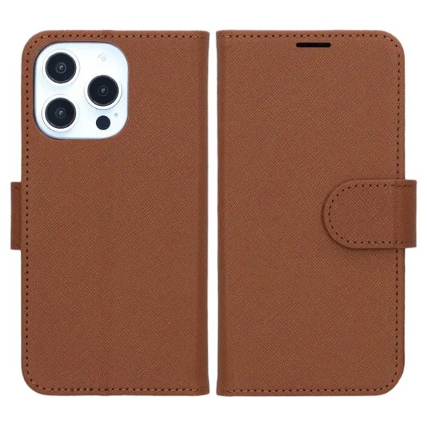 iPhone 16 Pro Kotelo Jalustalla Ruskea