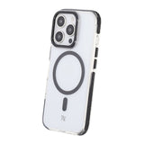 Rvelon iPhone 16 Pro -kuori TPU MagSafe, musta/läpinäkyvä