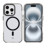 Rvelon iPhone 16 Pro -kuori TPU MagSafe, musta/läpinäkyvä