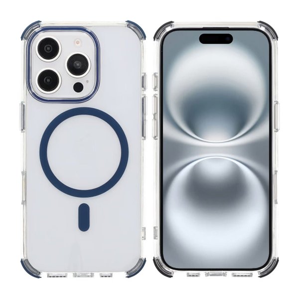 Rvelon iPhone 16 Pro -kuori, iskunkestävä, MagSafe, sininen