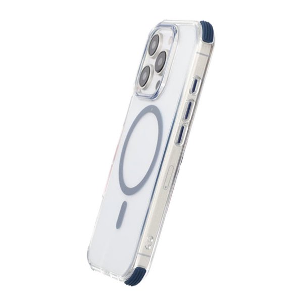 Rvelon iPhone 16 Pro -kuori, iskunkestävä, MagSafe, sininen