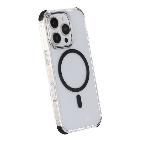 Rvelon iPhone 16 Pro Kuori Iskunkästävä MagSafe Musta