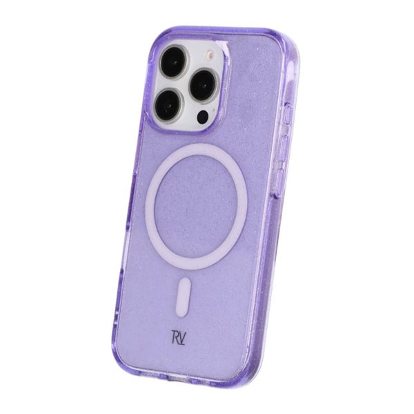 Rvelon iPhone 16 Pro Kuori Glitter MagSafe Violetti