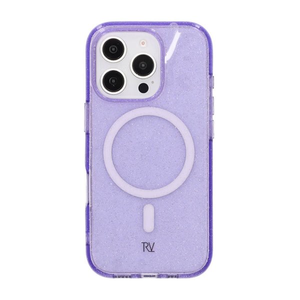 Rvelon iPhone 16 Pro Kuori Glitter MagSafe Violetti