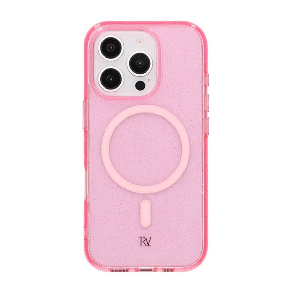 Rvelon iPhone 16 Pro Kuori Glitter MagSafe Ruusu