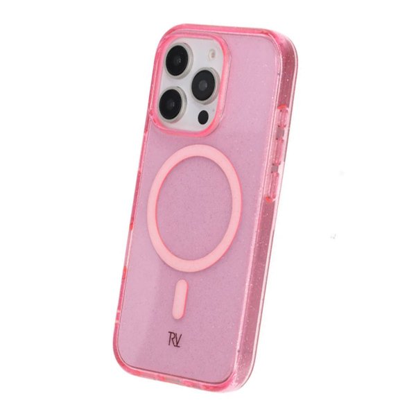 Rvelon iPhone 16 Pro Kuori Glitter MagSafe Ruusu