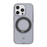 Rvelon iPhone 16 Pro -kuori, kierrettävä MagSafe-jalusta, musta
