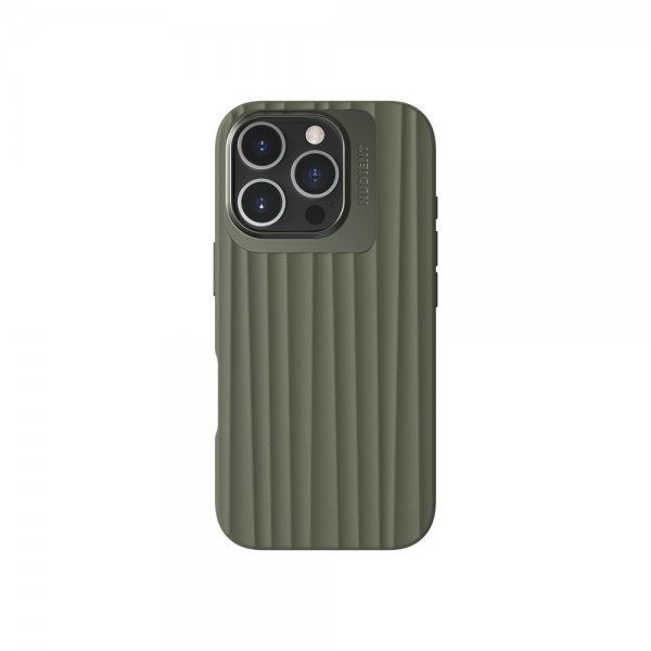 Nudient iPhone 16 Pro -kuori Bold MagSafe Olive Green