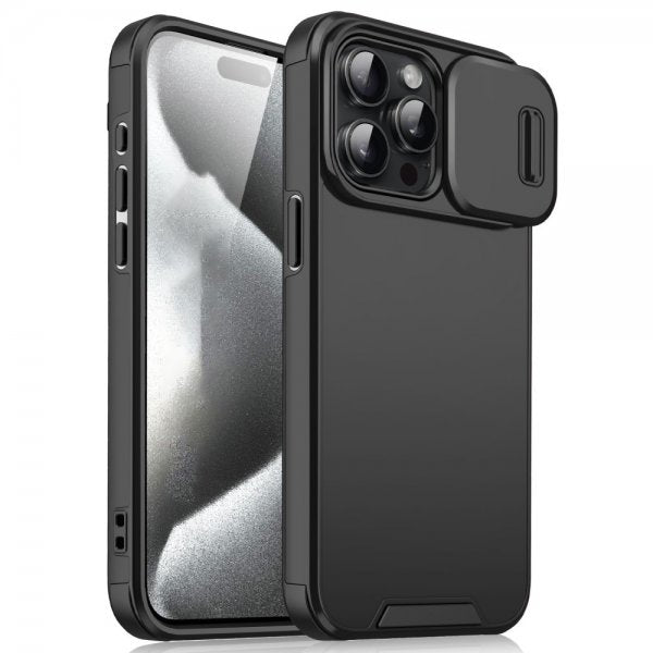 iPhone 16 Pro Kuori Camera Slide Musta