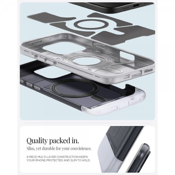 Spigen iPhone 16 Pro -suojakuori Classic C1 MagFit Graphite