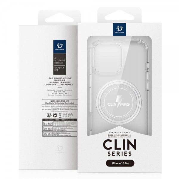 Dux Ducis iPhone 16 Pro -kuori Clin Series MagSafe Läpinäkyvä