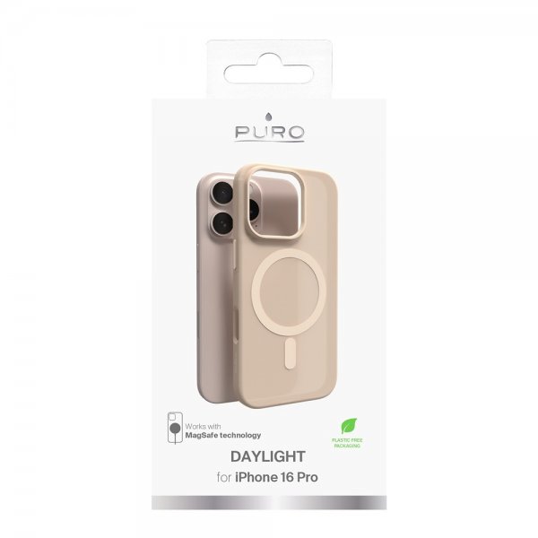 Puro iPhone 16 Pro -kuori Daylight MagSafe Beige