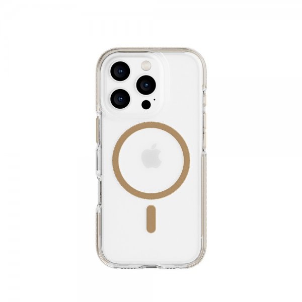Tech21 iPhone 16 Pro -suojakuori EvoCrystal MagSafe Kulta