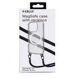 Celly iPhone 16 Pro Kuori Freedom Necklace MagSafe Läpinäkyvä