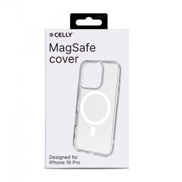Celly iPhone 16 Pro Kuori GELSKINMAG MagSafe Läpinäkyvä Valkoinen