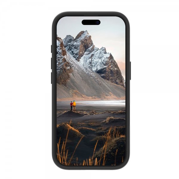 dbramante1928 iPhone 16 Pro -kuori Iceland Ultra D3O MagSafe Kickstand, musta