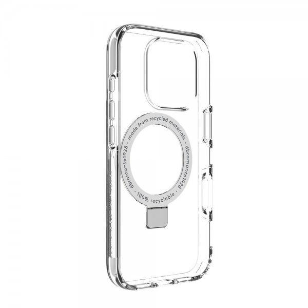 dbramante1928 iPhone 16 Pro -kuori Iceland Ultra D3O MagSafe Kickstand Läpinäkyvä