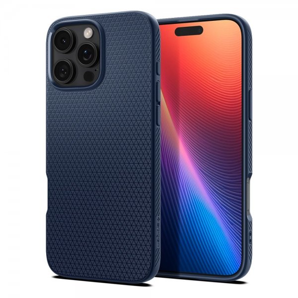 Spigen iPhone 16 Pro -kuori Liquid Air, laivastonsininen