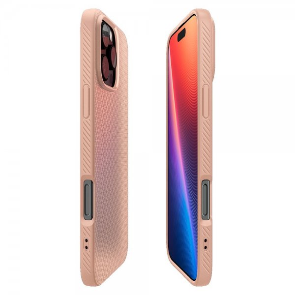 Spigen iPhone 16 Pro -kuori Liquid Air Rose Titanium