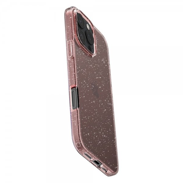 Spigen iPhone 16 Pro -kuori Liquid Crystal Glitter Rose Quartz