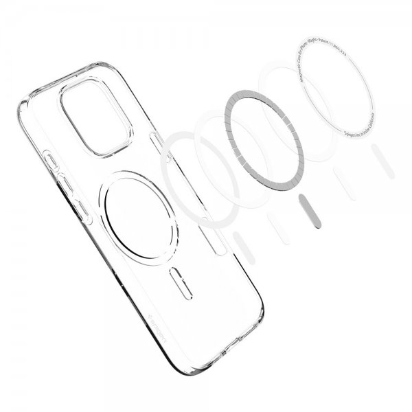 Spigen iPhone 16 Pro -kuori Liquid Crystal MagFit Crystal Clear