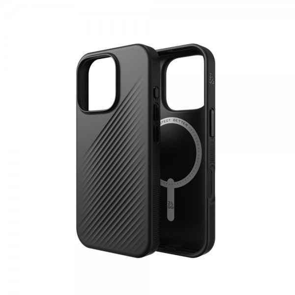 ZAGG iPhone 16 Pro Luxe Snap -suojakuori, musta